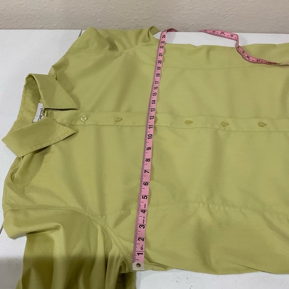 Chico's Button Up Blouse Long Sleeve Spring Green Women’s Size 16 (L) Chico’s 3 - Picture 3 of 10